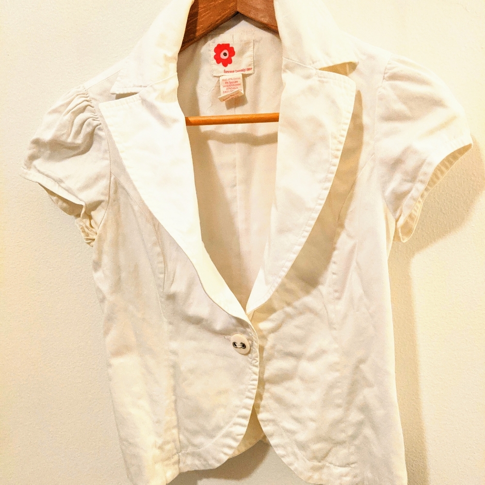 White cute blazet